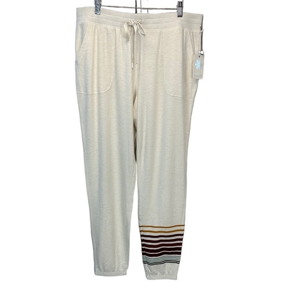 PJ Salvage Mountain Bound Lounge Sleep Pant Jogger - Oatmeal Cream - Picture 1 of 10